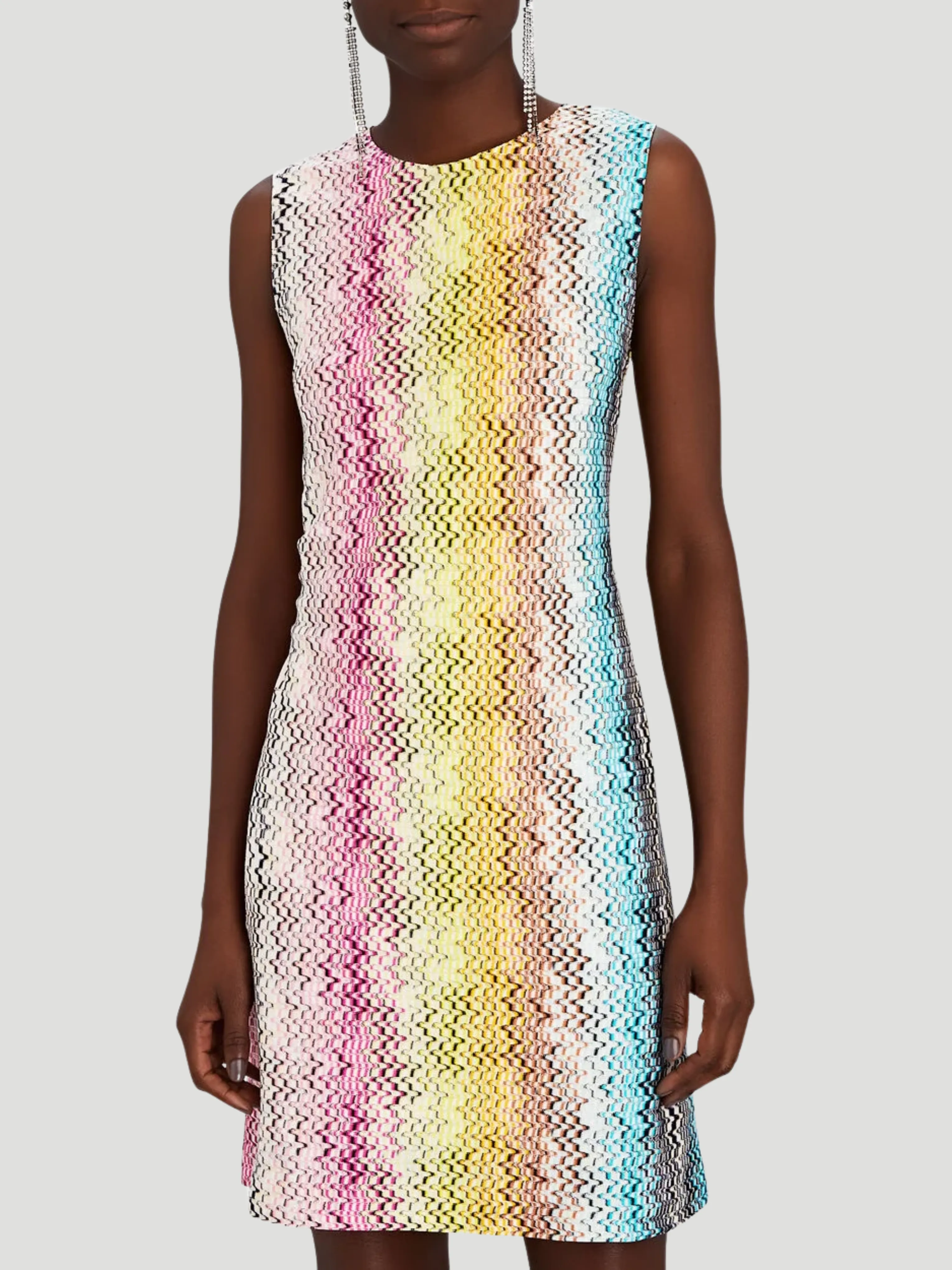Missoni Rainbow Woven-Zigzag Shift Dress