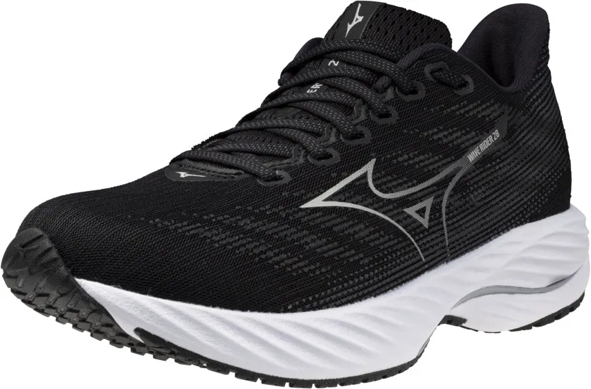 Mizuno Wave Rider 28 WIDE FIT (D) Womens Running Shoes - Black