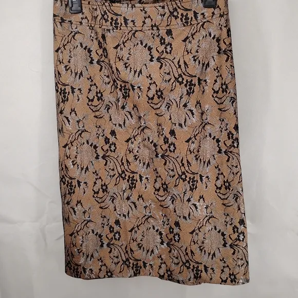 Monroe &amp; Main 2 Pc Plus Size Metallic Lace over TanTaffda Skirt Suit Sz 24