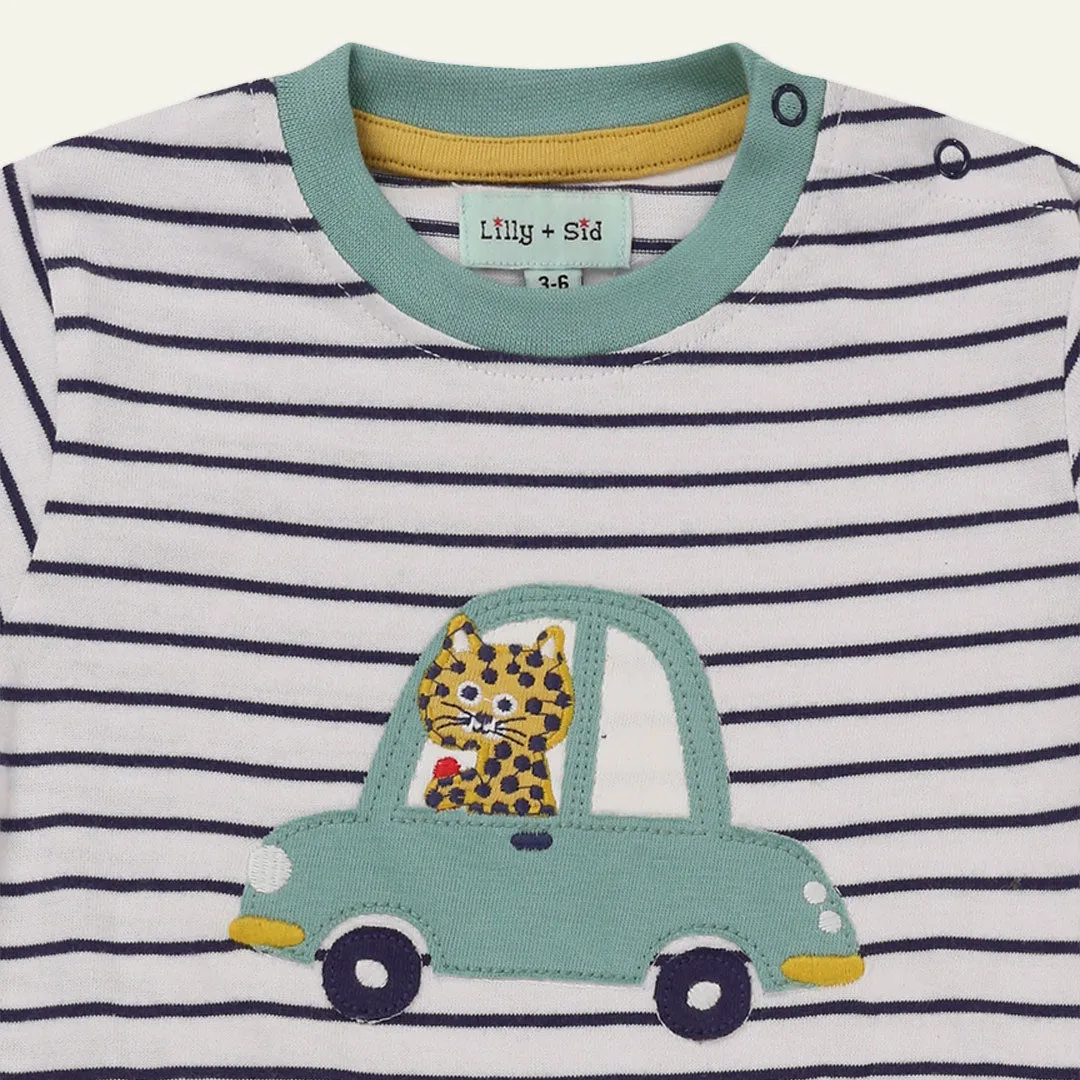 Multicoloured Car Applique Romper
