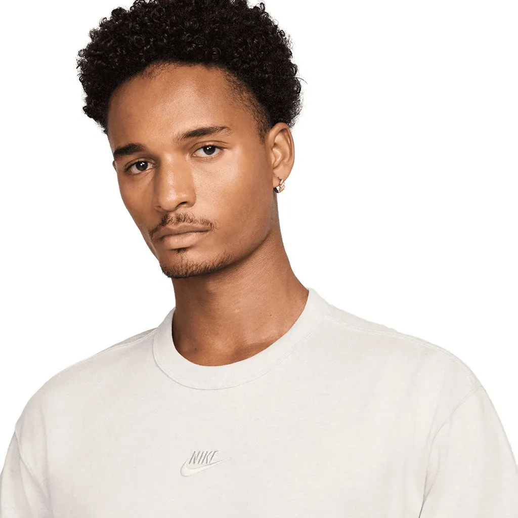 NIKE SPORTSWEAR PREMIUM ESSENTIALS TEE - LIGHT BONE/HEATHER