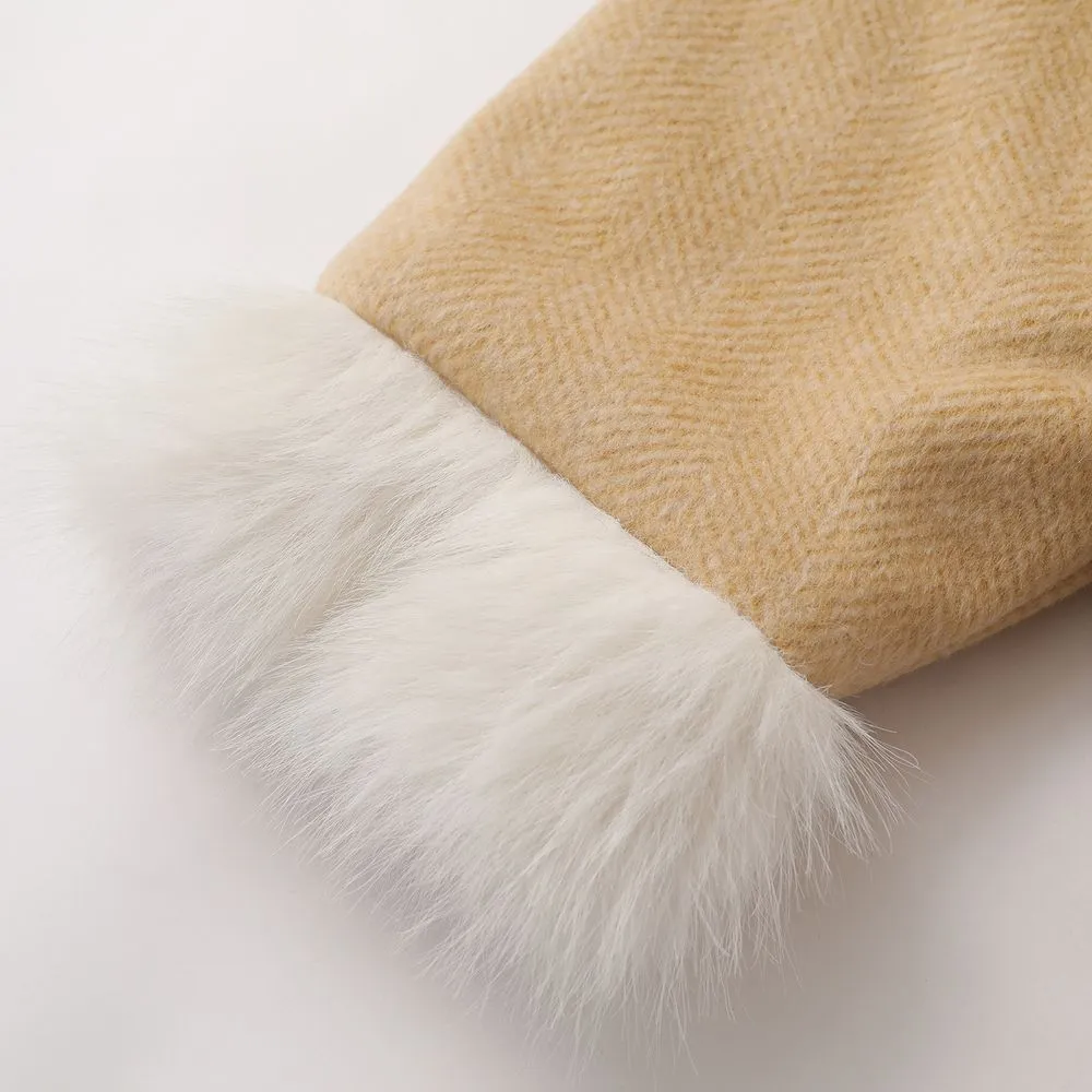 【NOW TREND】Suede Fur Collar Zip Coat