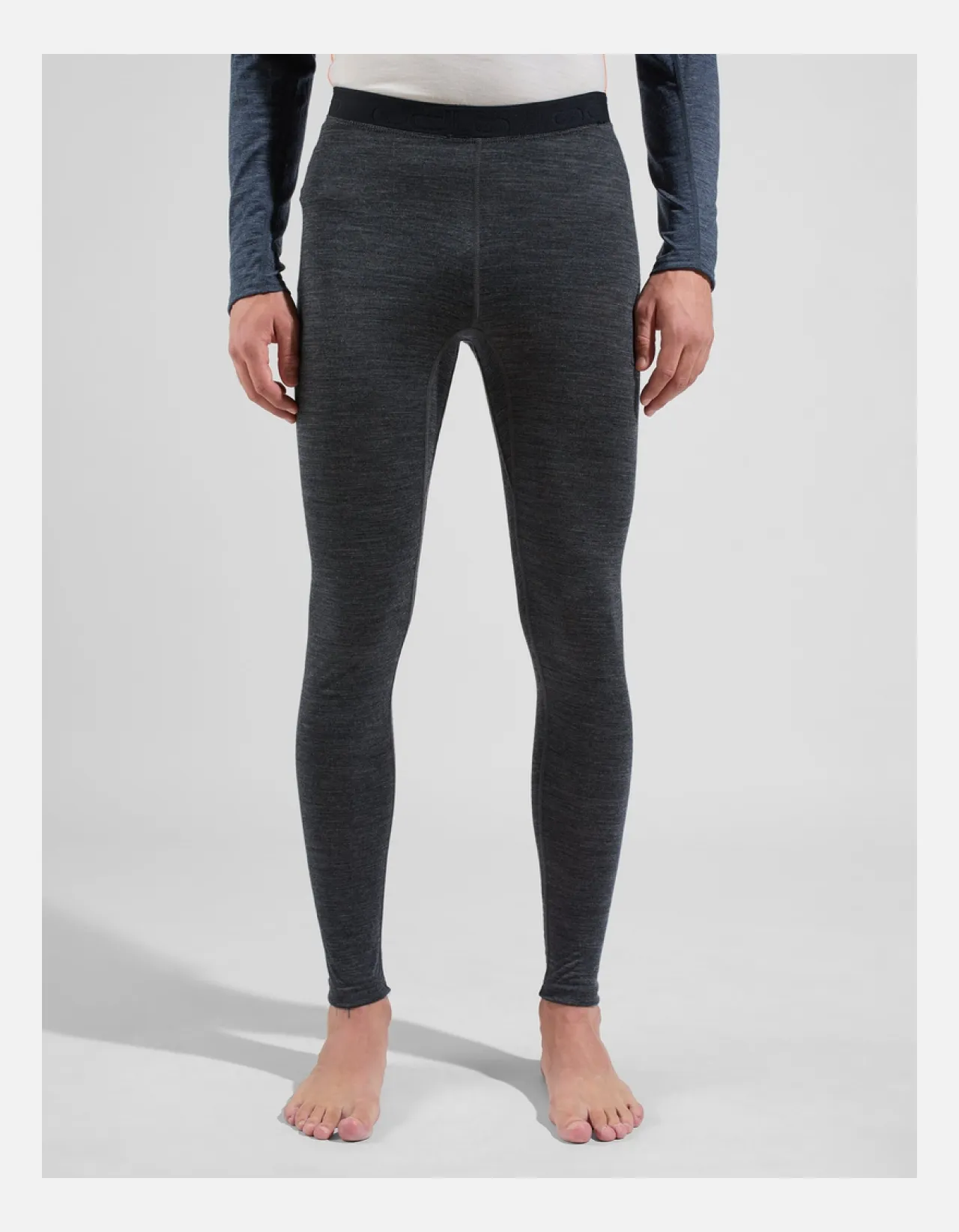 Odlo M Performance Wool 150 base layer bottoms, Dark Grey Melange
