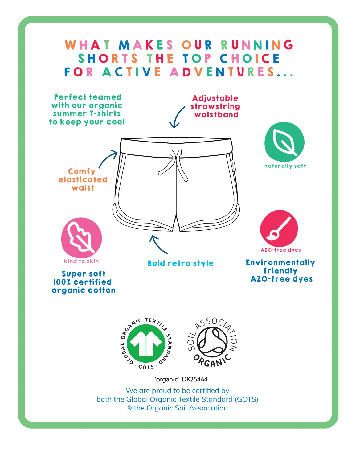 Organic Sailboat Print Running Shorts
