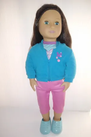 Our Generation Doll Long Brunette Hair & Blue Eyes