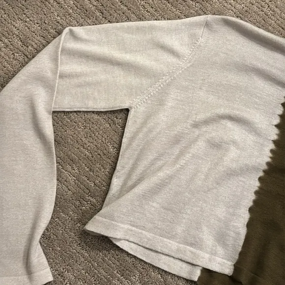 Parker Blue Tie Dye Cashmere Cropped Sweater