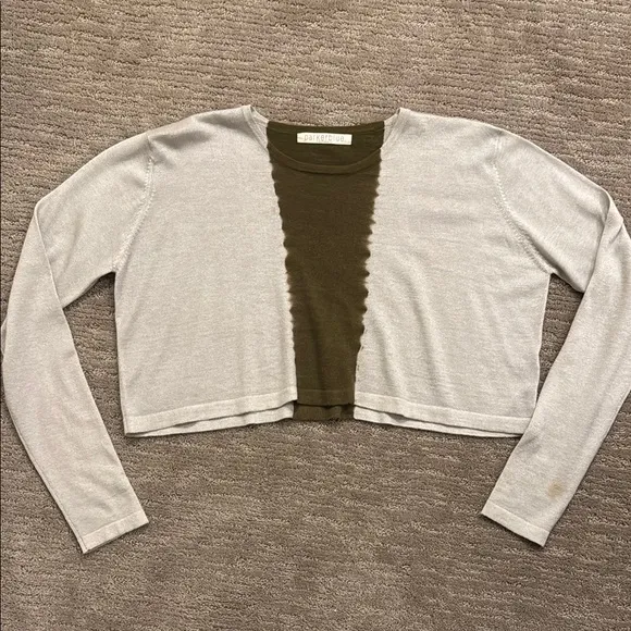 Parker Blue Tie Dye Cashmere Cropped Sweater