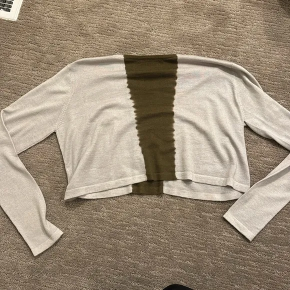 Parker Blue Tie Dye Cashmere Cropped Sweater