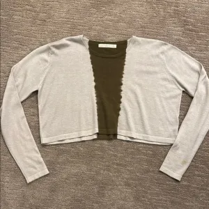 Parker Blue Tie Dye Cashmere Cropped Sweater