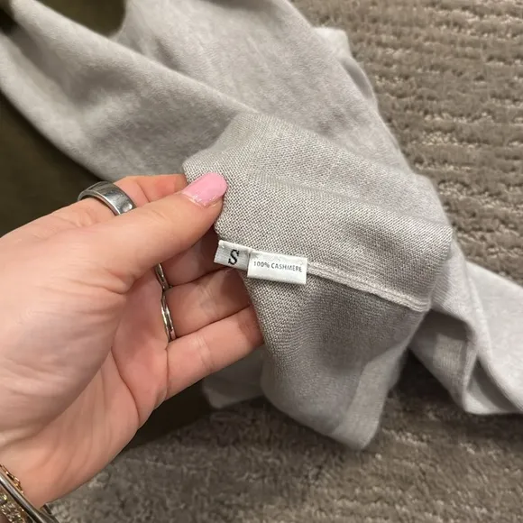 Parker Blue Tie Dye Cashmere Cropped Sweater