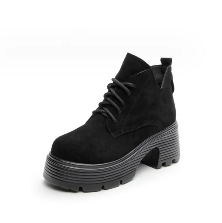 Petite Size Leather Ankle Boots For Small Feet AP143