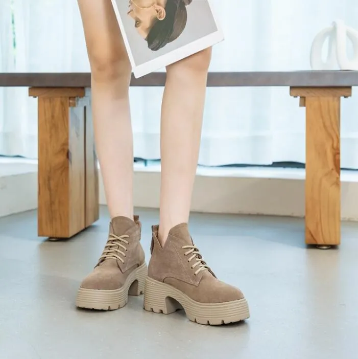 Petite Size Leather Ankle Boots For Small Feet AP143