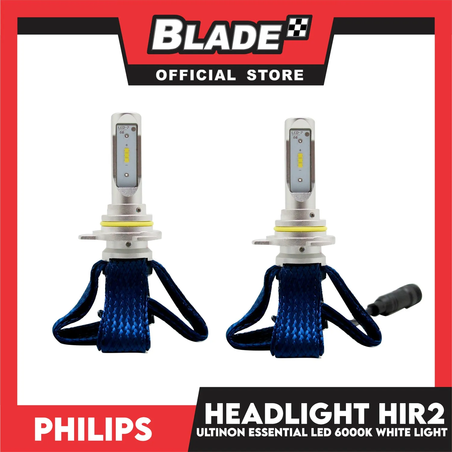 Philips Ultinon Essentials G2 Led Bulbs 6500K 11012UE2X2 HIR2 12-24V 24W- Headlight Bulb