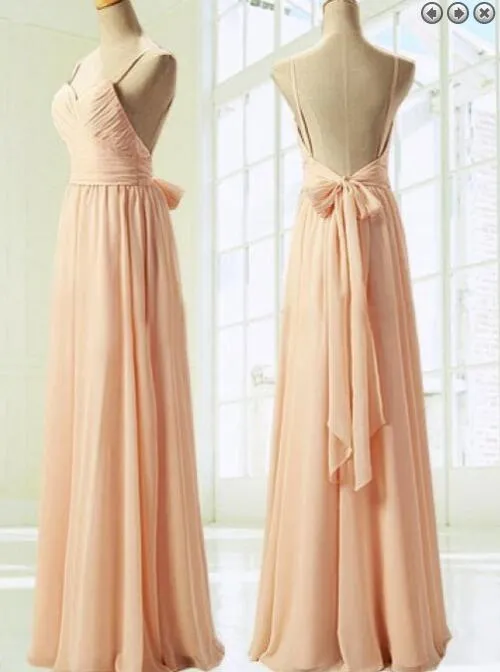 Pink Bridesmaid Dresses,  Simple Pretty Soft Pink Prom Dresses, Lovely Party Dresses