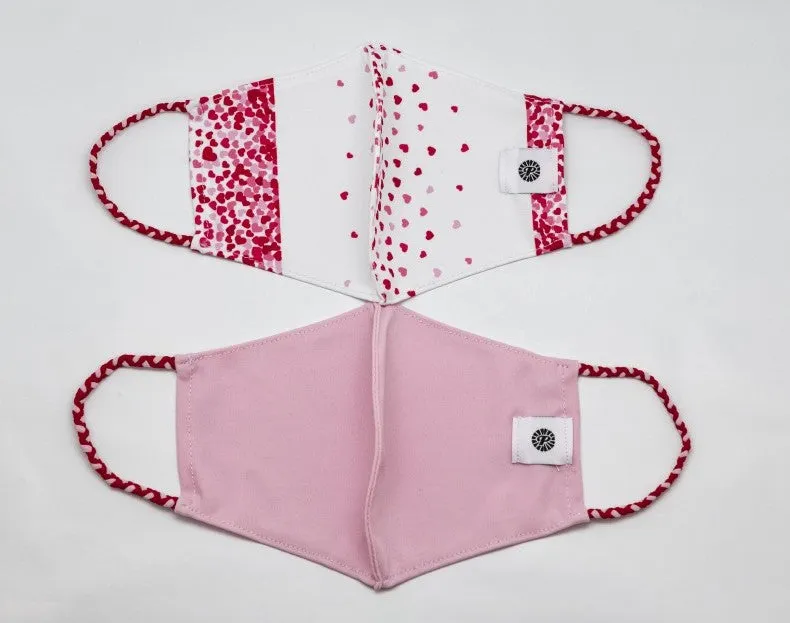 Pom Masks by Pomchies - Hearts / Solid Pink