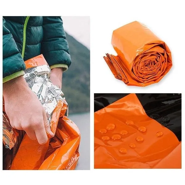 Portable Waterproof Reusable Emergency Foil Camping Hiking Survival Sleeping Bag