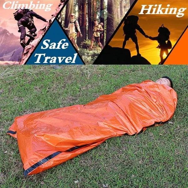 Portable Waterproof Reusable Emergency Foil Camping Hiking Survival Sleeping Bag