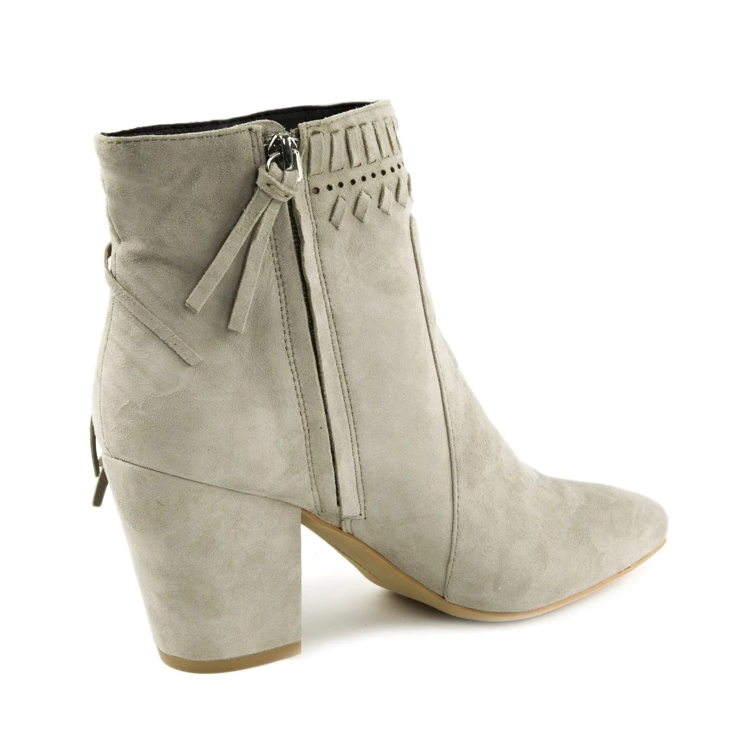 REBECCA MINKOFF Women's Illan Suede Fringed Ankle Boots $295 NIB