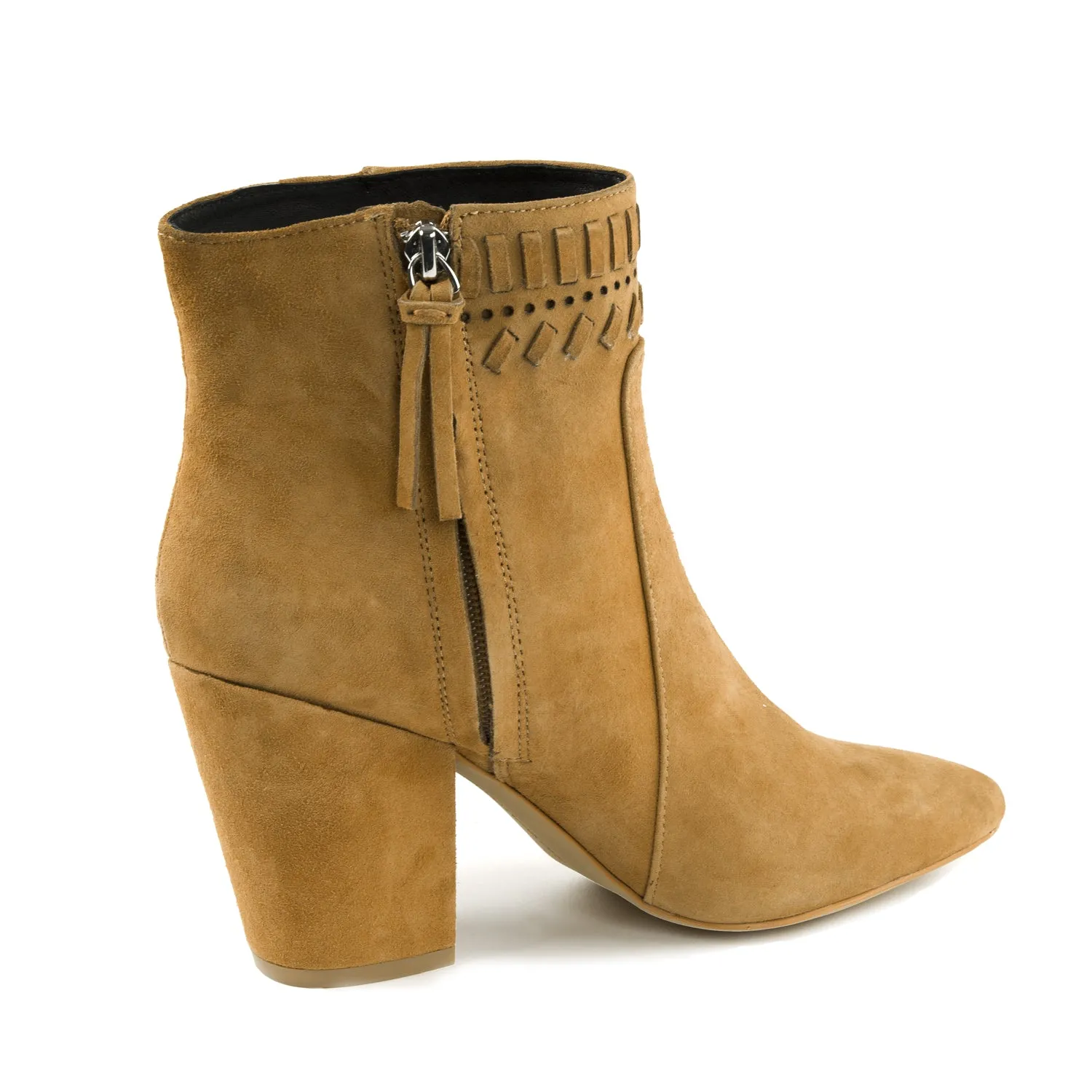 REBECCA MINKOFF Women's Illan Suede Fringed Ankle Boots $295 NIB