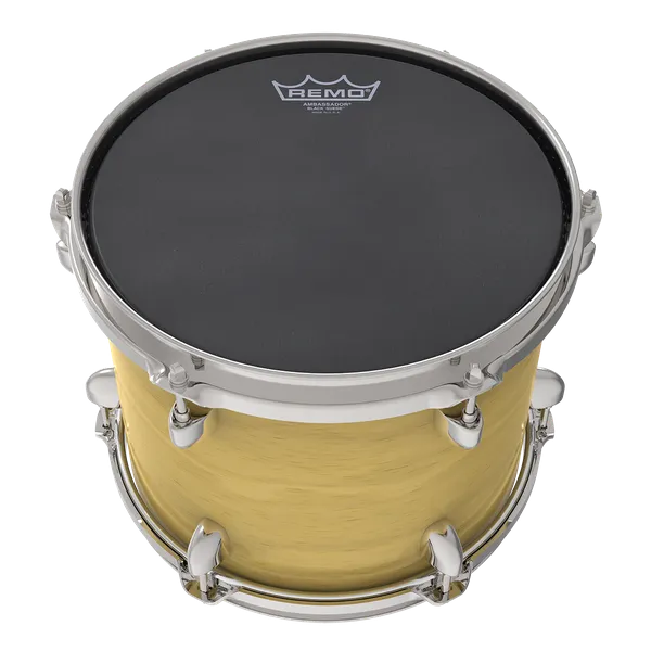 Remo 12" Ambassador Suede Black