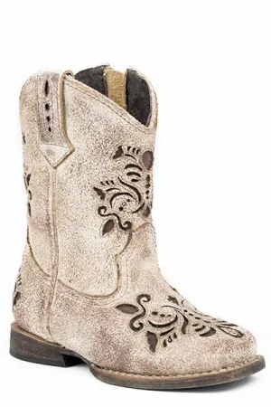 Roper Belle Round Toe Brown Sanded Boots