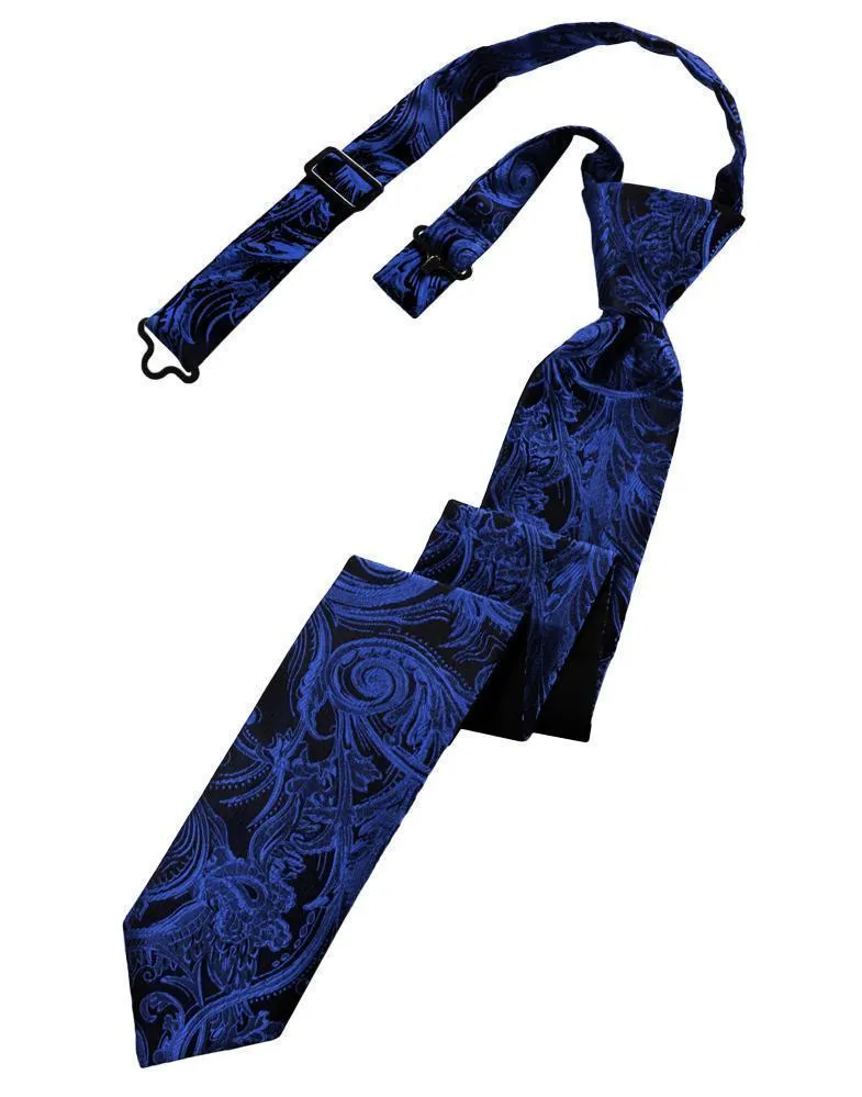 Royal Blue Tapestry Skinny Necktie
