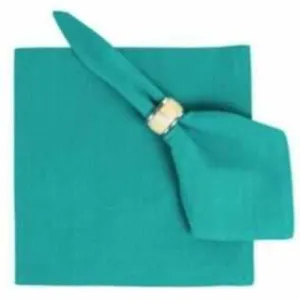 Scuba Blue Flatweave Napkins 22" x 22" 100% Cotton - Set of 4