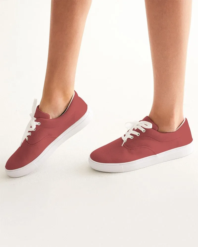 Shaded Midtone Red Canvas Sneakers | Women's | C0M80Y60K30