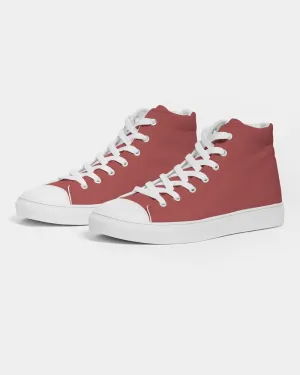Shaded Midtone Red High-Top Canvas Sneakers | Men's | C0M80Y60K30