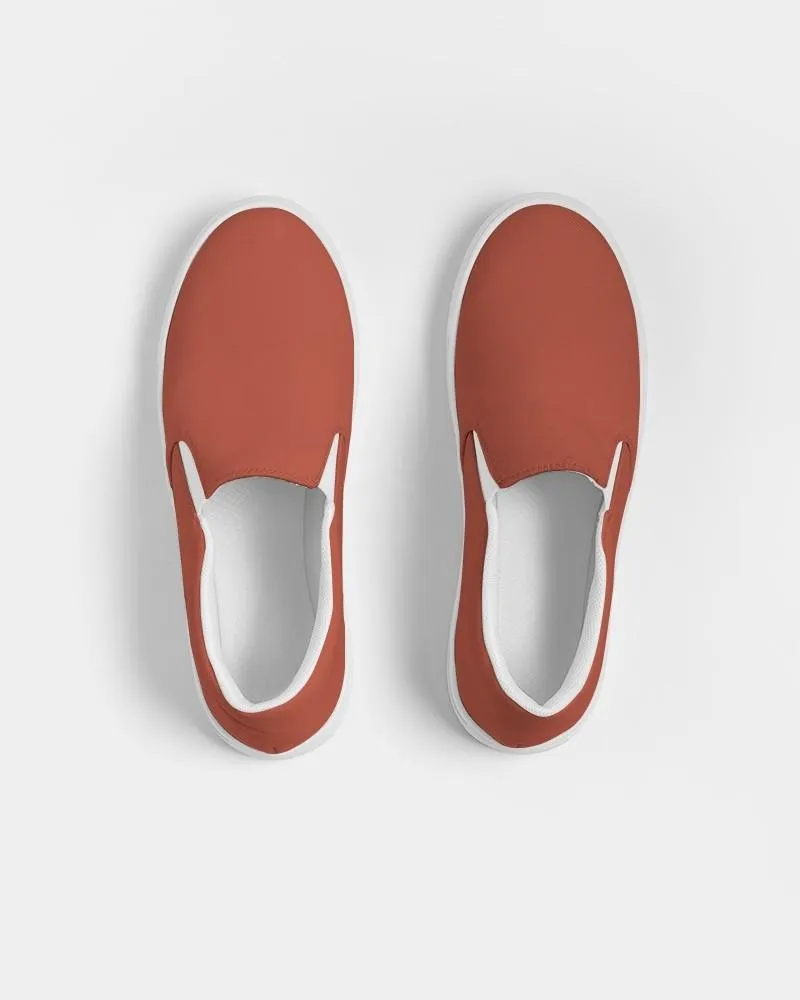 Shaded Midtone Red Slip-On Canvas Sneakers | Women's | C0M80Y80K30