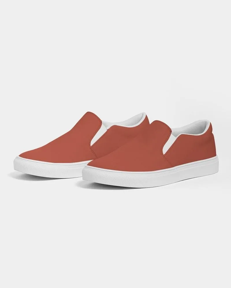 Shaded Midtone Red Slip-On Canvas Sneakers | Women's | C0M80Y80K30