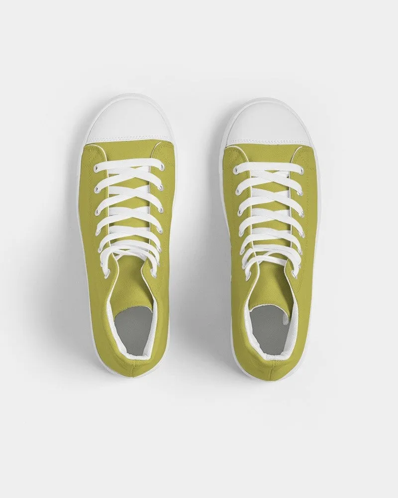Shaded Midtone Yellow High-Top Canvas Sneakers | Women's | C0M0Y80K30