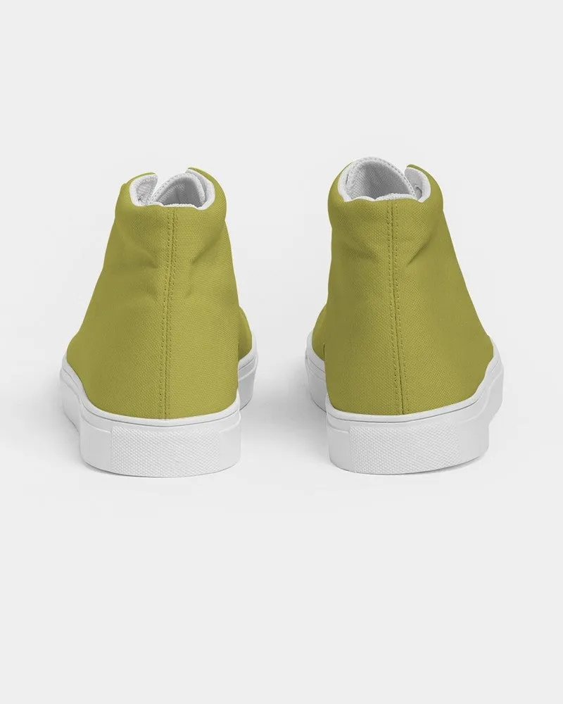 Shaded Midtone Yellow High-Top Canvas Sneakers | Women's | C0M0Y80K30