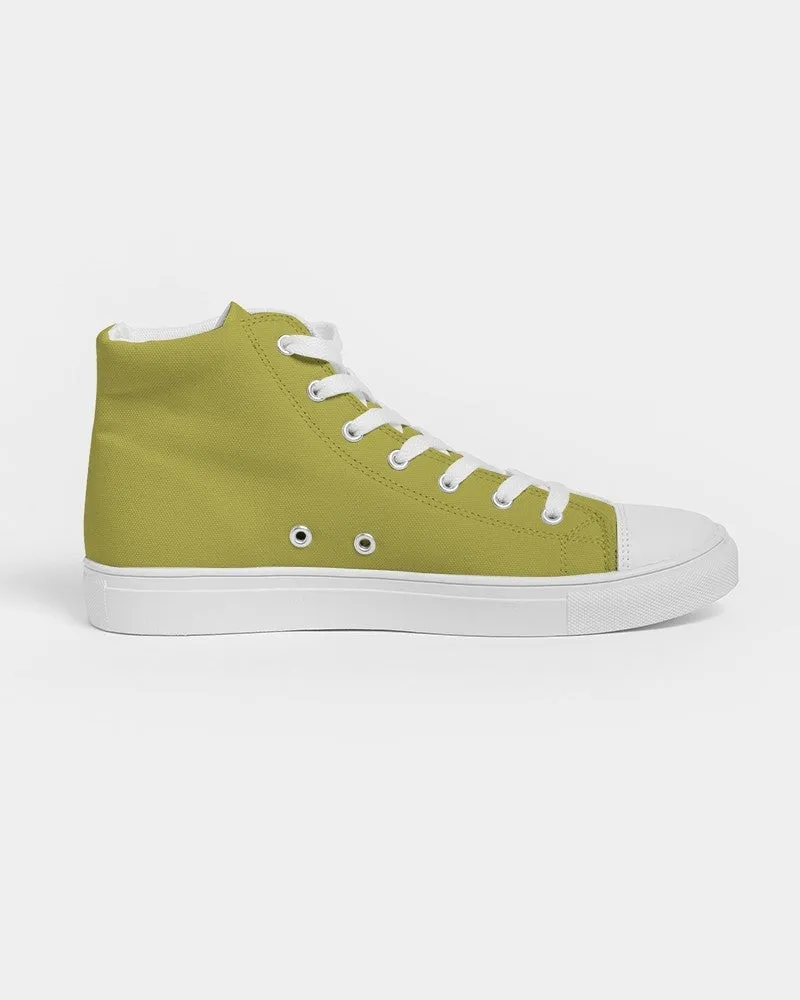 Shaded Midtone Yellow High-Top Canvas Sneakers | Women's | C0M0Y80K30