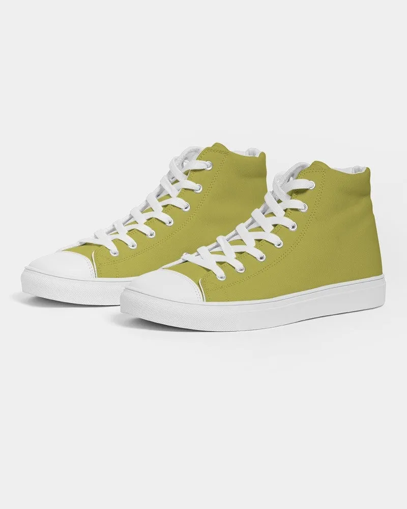 Shaded Midtone Yellow High-Top Canvas Sneakers | Women's | C0M0Y80K30