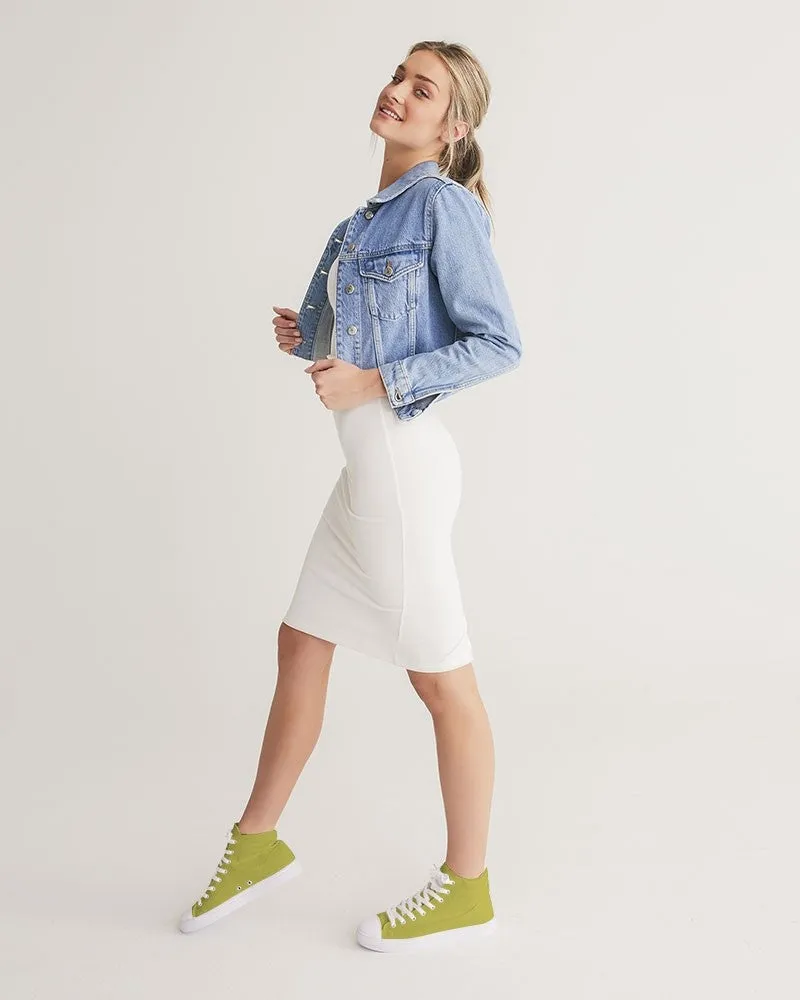 Shaded Midtone Yellow High-Top Canvas Sneakers | Women's | C0M0Y80K30