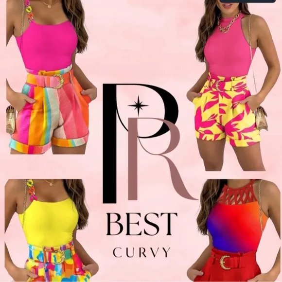Short Set for Women's Clothing - Lightweight Summer Outfit with Top and Short,