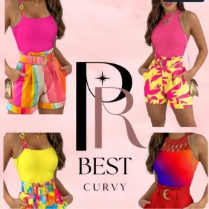 Short Set for Women's Clothing - Lightweight Summer Outfit with Top and Short,