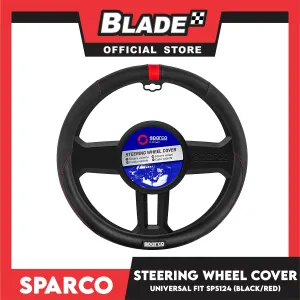 Sparco Corsa Steering Wheel Cover SPS124 (Black With Red)