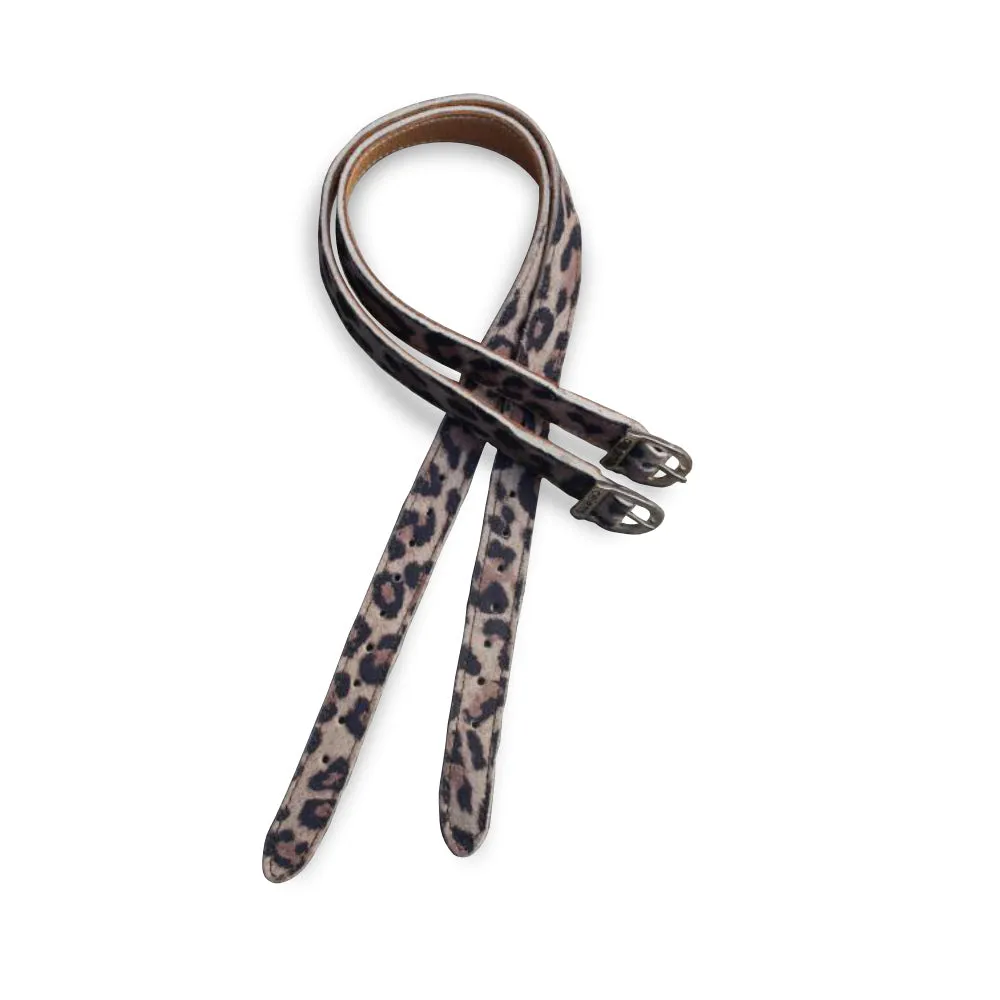 Spur Straps Leopard Suede