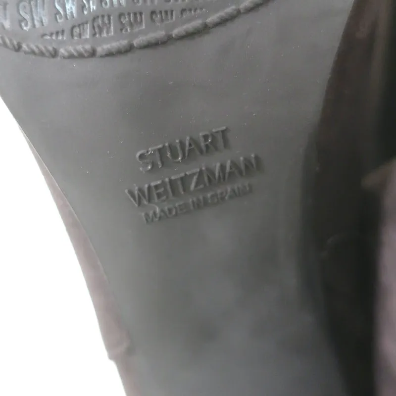 Stuart Weitzman Alljill Over the Knee Boots Charcoal Suede Size 8 NEW