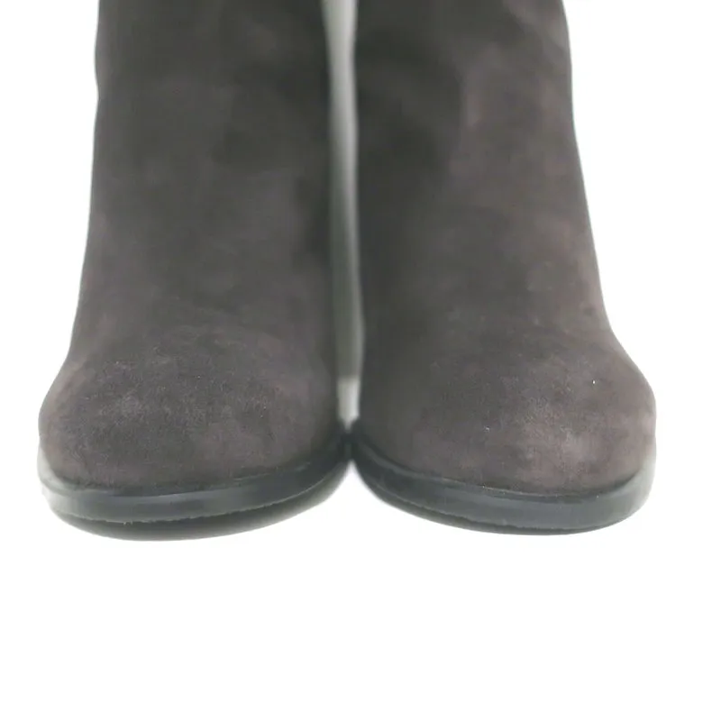 Stuart Weitzman Alljill Over the Knee Boots Charcoal Suede Size 8 NEW