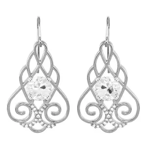 Stylish Dangle Earrings 2.25 Ct Ladies Old Miner Natural Diamond