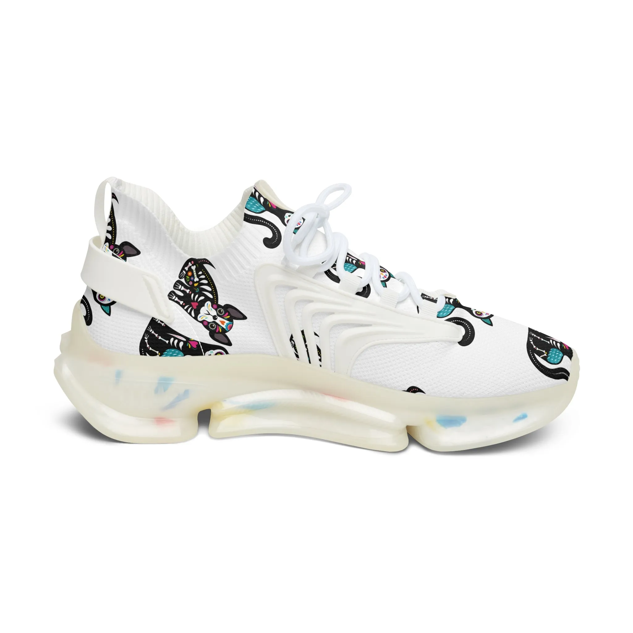 Stylish Women's Mesh Sneakers with Fun Cat Design - Perfect for Everyday Wear