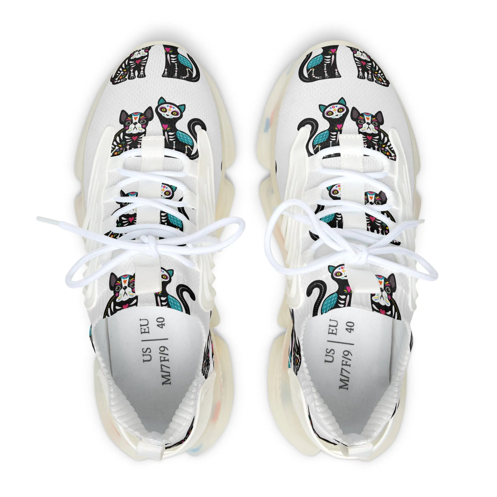 Stylish Women's Mesh Sneakers with Fun Cat Design - Perfect for Everyday Wear