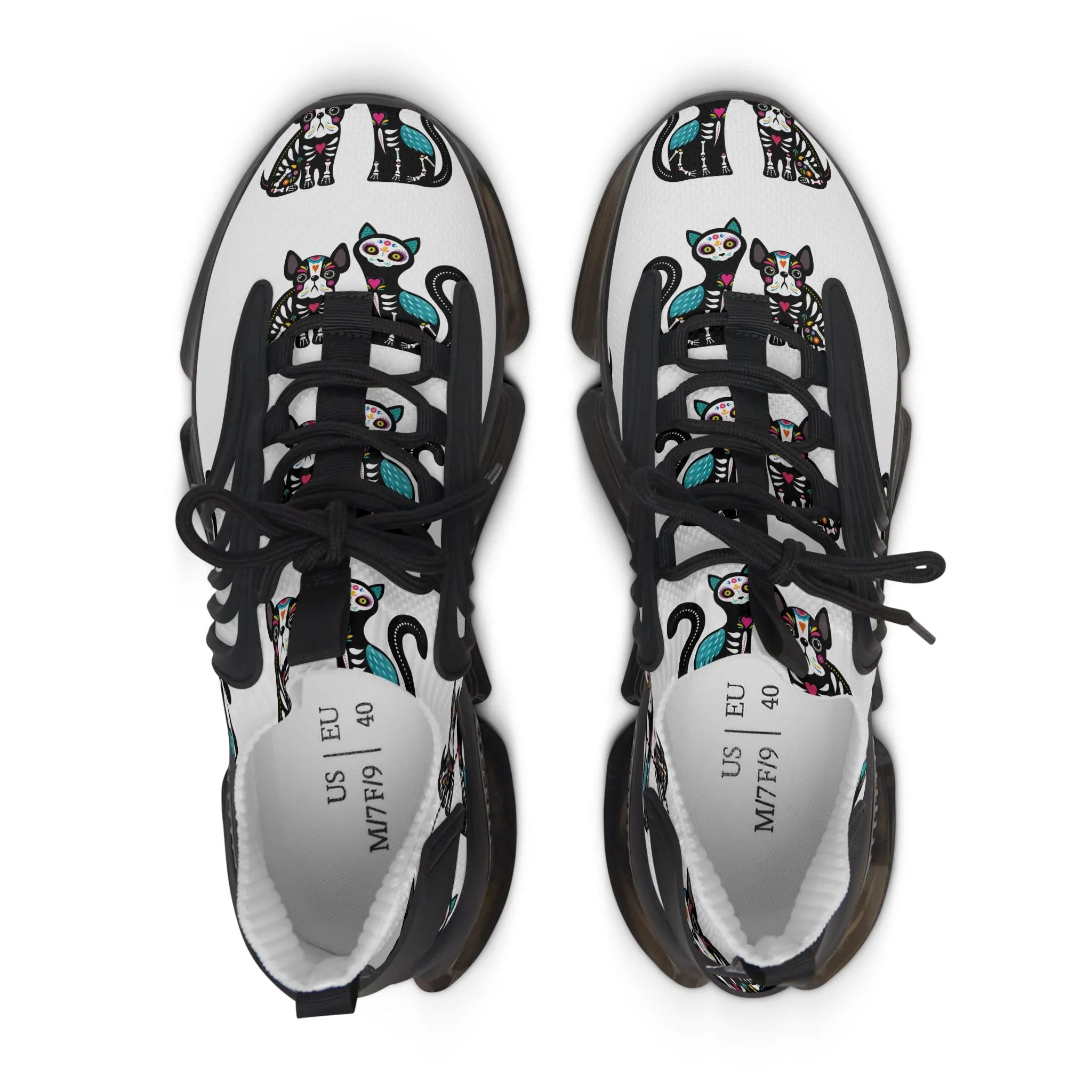 Stylish Women's Mesh Sneakers with Fun Cat Design - Perfect for Everyday Wear