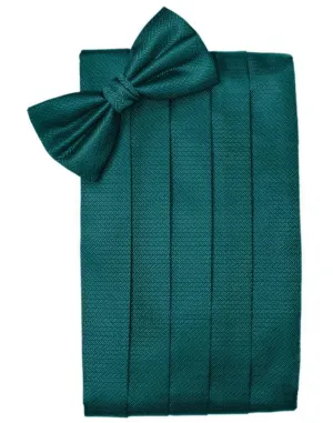 Teal Herringbone Kids Cummerbund