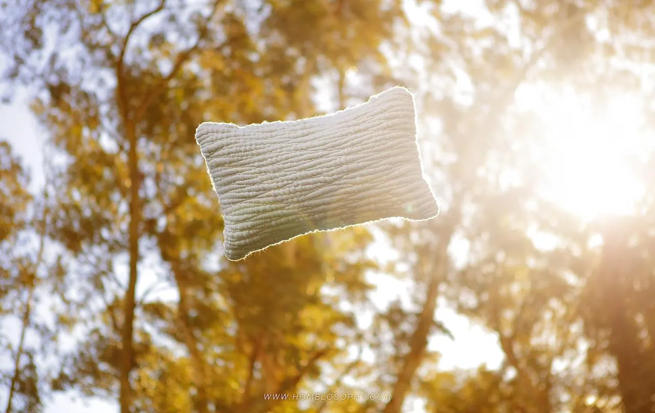 Textured Wool Lumbar Pillow