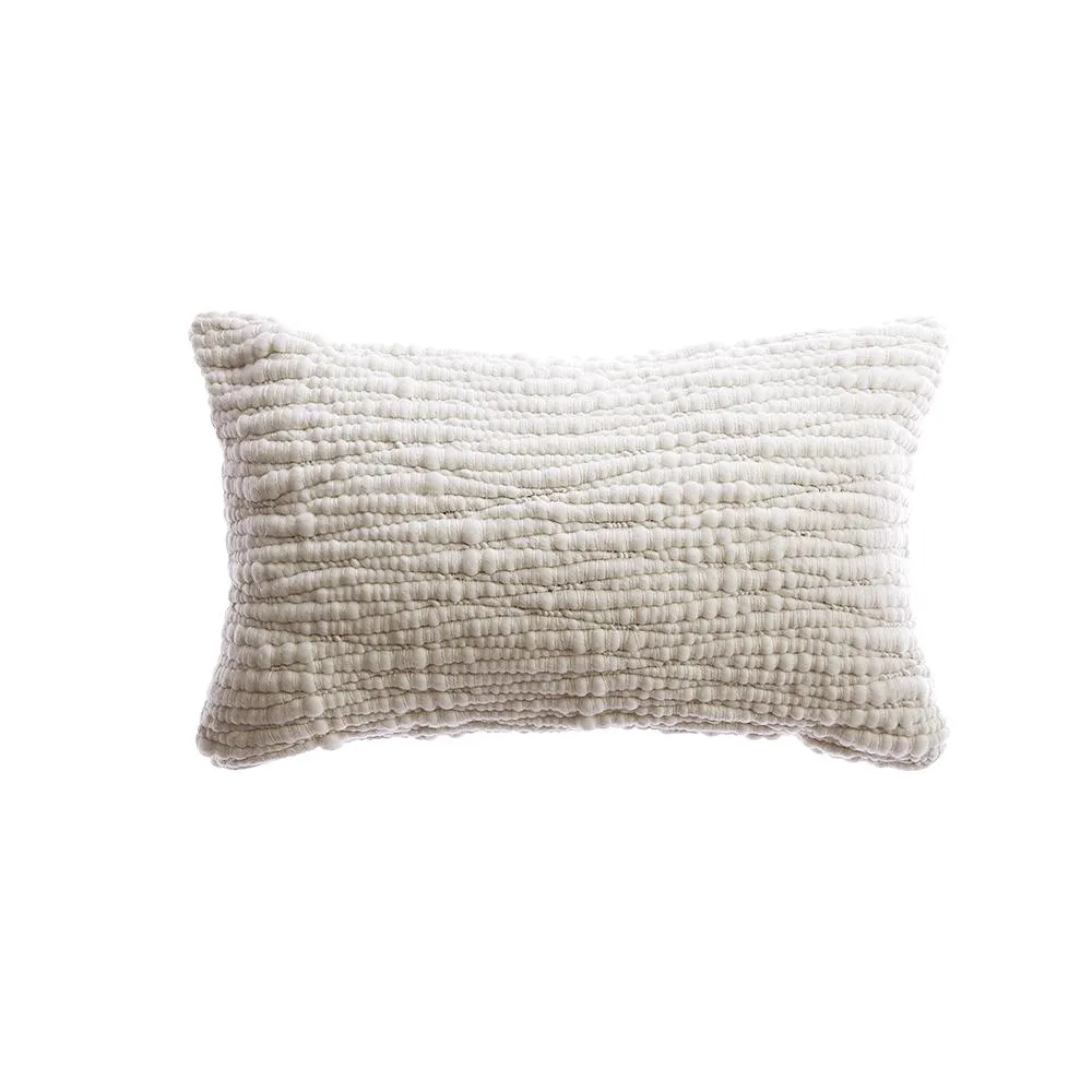 Textured Wool Lumbar Pillow