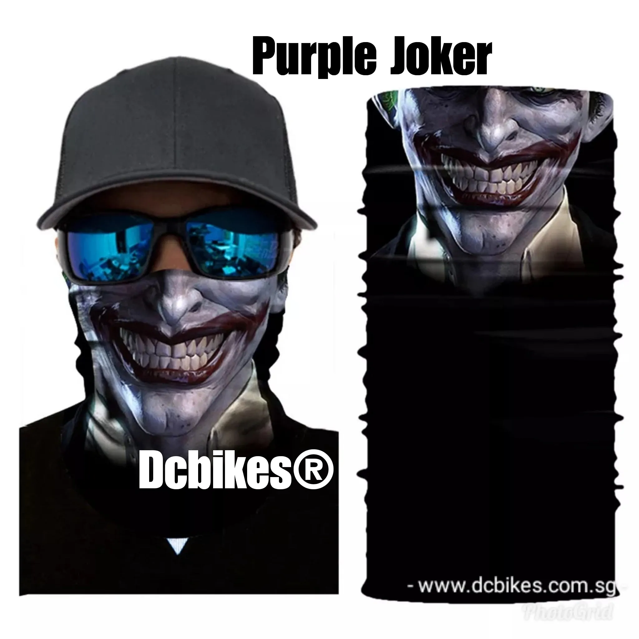 The Joker Skull Mask Half Face Bandana Scarf